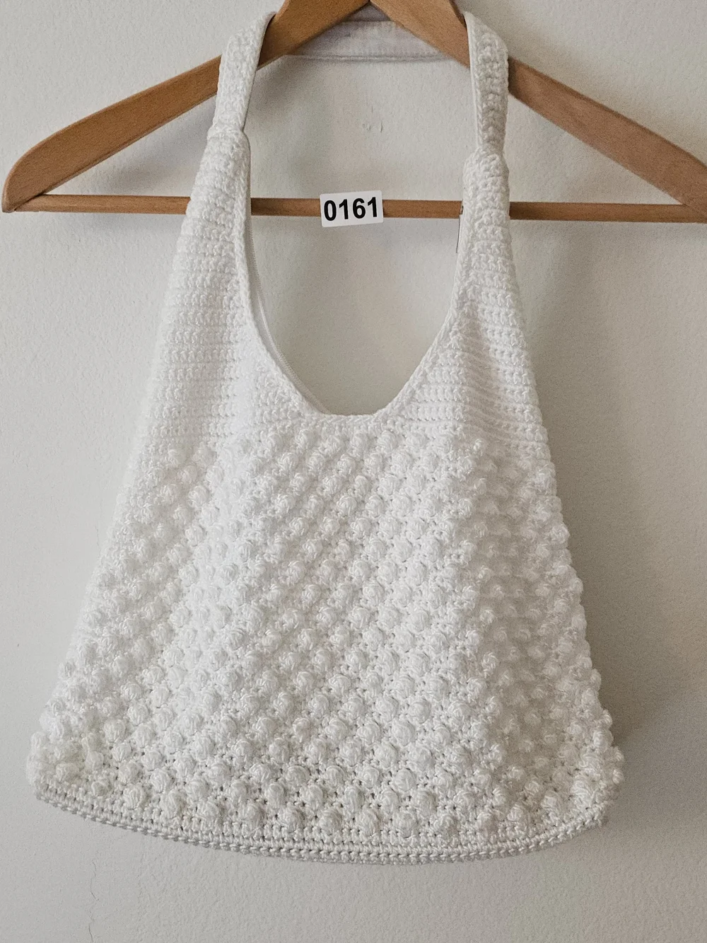 Cato White Crochet Hobo Bag 161